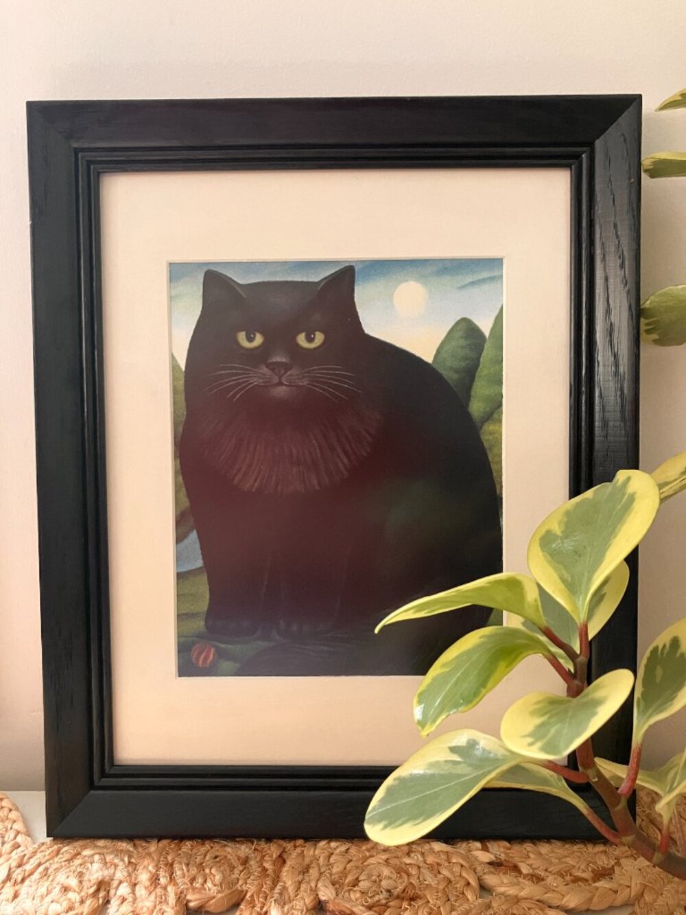 Vintage Martin Leman Framed Cat Print - 'The Reverend Wenceslas Muff' - - Picture 3 of 8